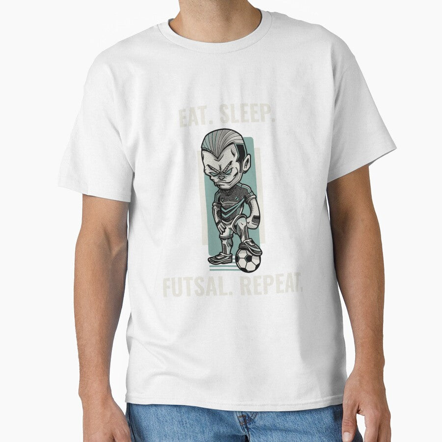 Eat Sleep Futsal Repeat - Football shirt for Soccer Fans by 5lav