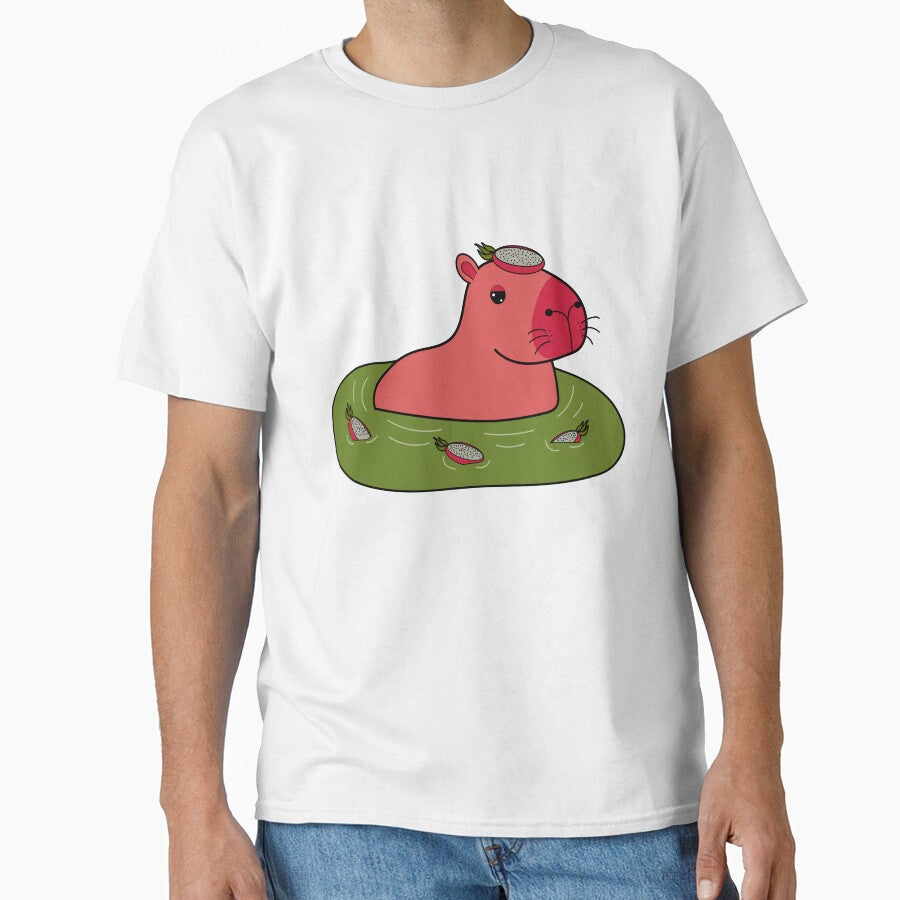 Kawaii dragon fruit capybara by SunMoonMilk T-Shirts, Hoodie, Sweatshirt | BlankRebels.com (Image 1)