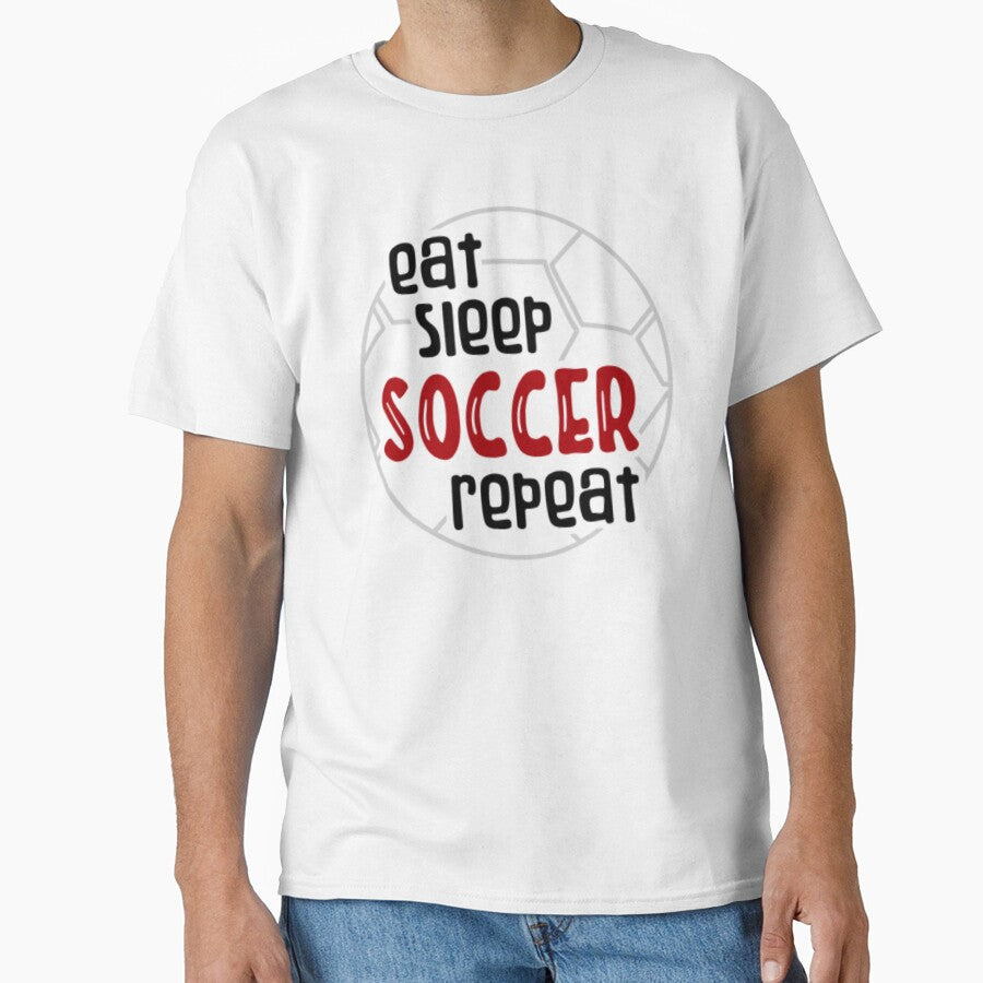 Eat Sleep Soccer Repeat - Soccer Lover Design by Mundo Tees