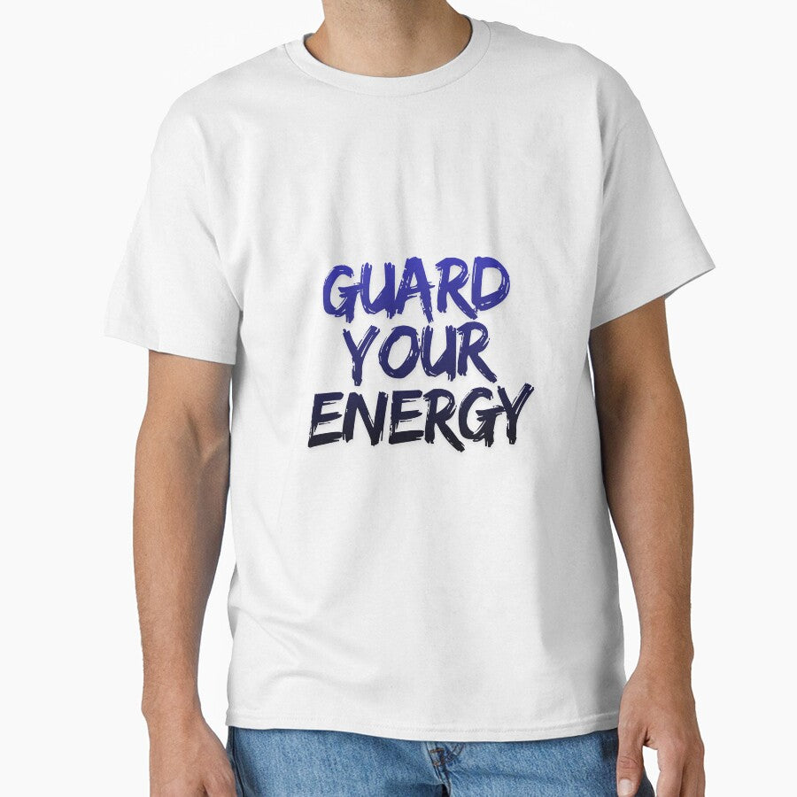 Guard Your Energy – Modern Brush Typography Quote by inkvera9 T-Shirts, Hoodie, Sweatshirt | BlankRebels.com (Image 1)