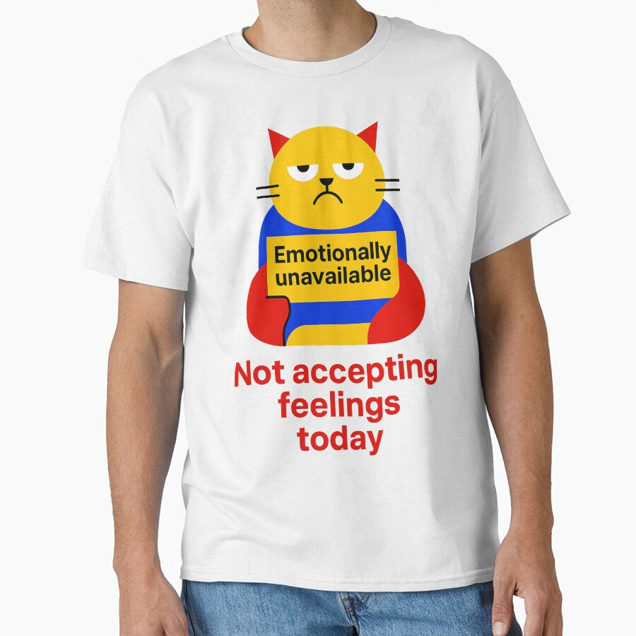Emotionally unavailable – For Introverts with Bite | Witty Minimalist Vibe by JustMeditateIt T-Shirts, Hoodie,... (Image 1)