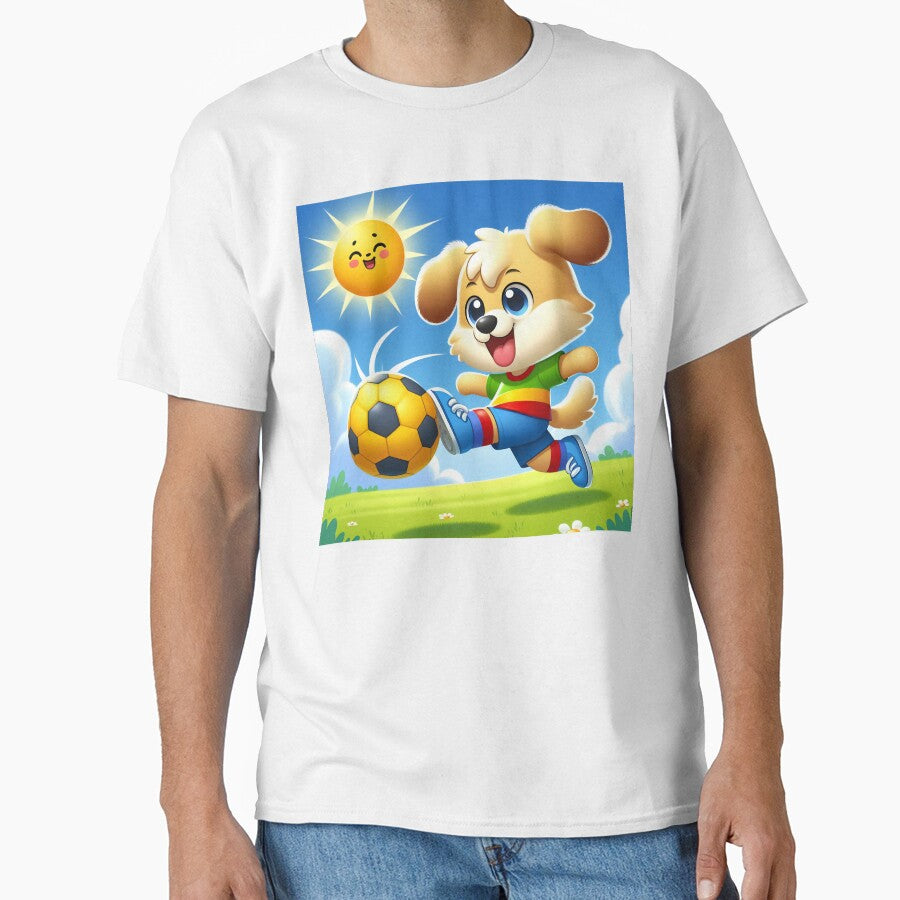 Cute Soccer Dog Cartoon by CuteThingsWorld