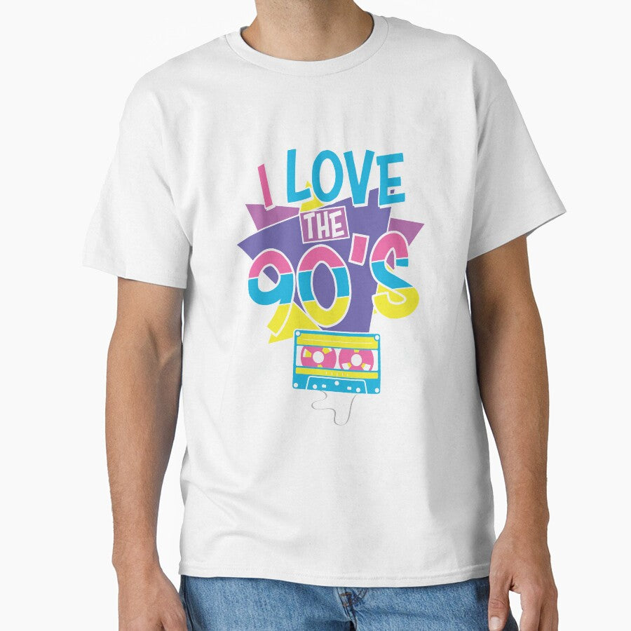 Retro Old Vintage Design I Love 90s Generation by avinigav T-Shirts, Hoodie, Sweatshirt | BlankRebels.com (Image 1)