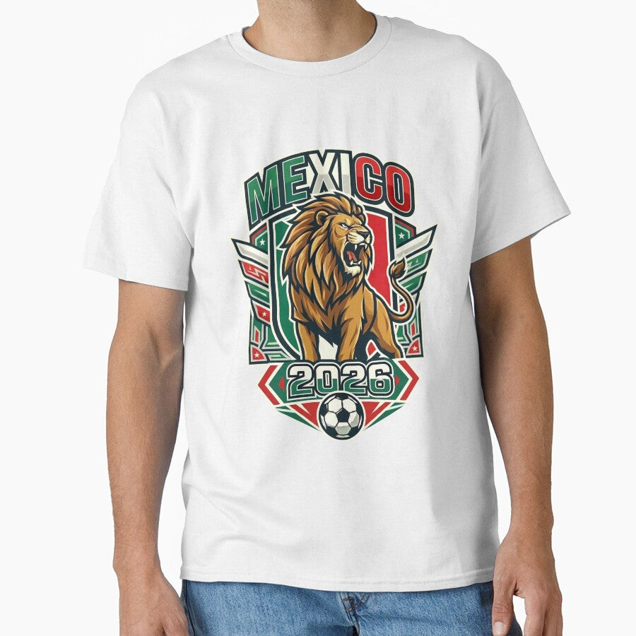 Mexico 2026 Soccer Lion Mascot by laughingshirts