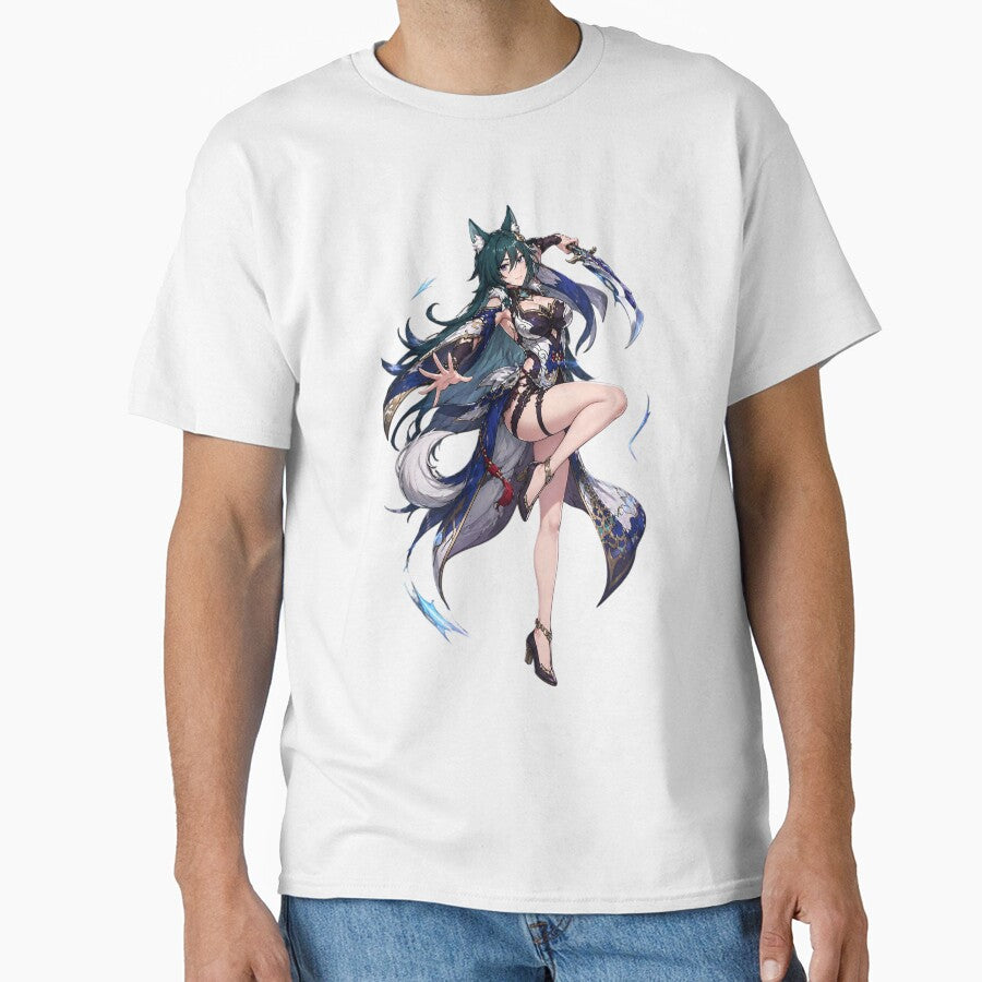Yukong Inspired Fox Girl Warrior Anime Sticker – Fantasy Battle Waifu Aesthetic by Bhaskar Digital