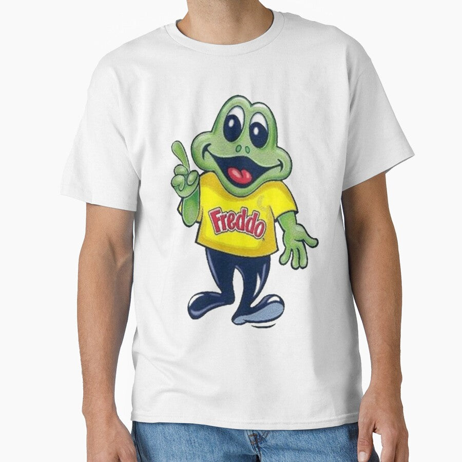 Cute Freddo Frog Mascot With Yellow For Chocolate Treat Fans, Gift For Kids And Retro Candy Lovers by FernMary