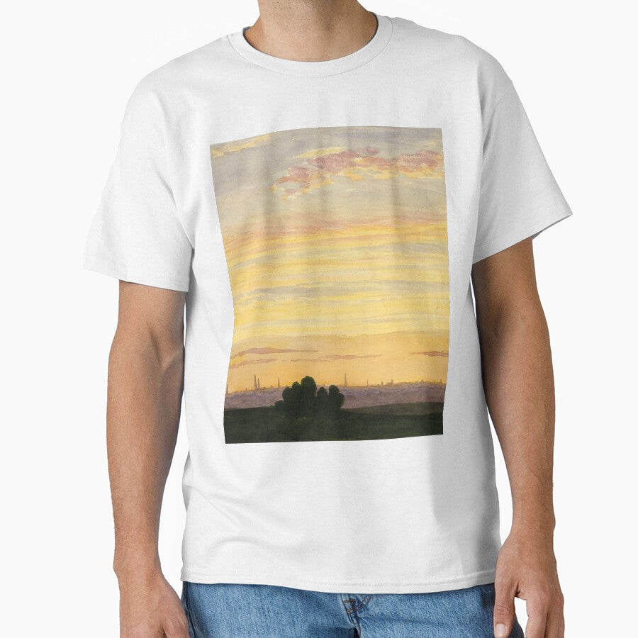 Sunset painting, Sunset Artwork, City and Sunset by danaJG T-Shirts, Hoodie, Sweatshirt | BlankRebels.com (Image 1)