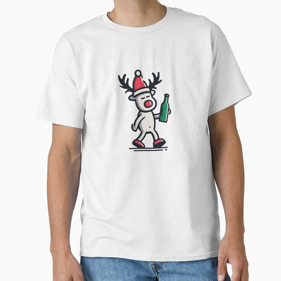 Cheerful Reindeer Christmas T-shirt, tee, t-shirt, hoodie, sweatshirt, long sleeve, short sleeve, long sleeve,... (Image 1)