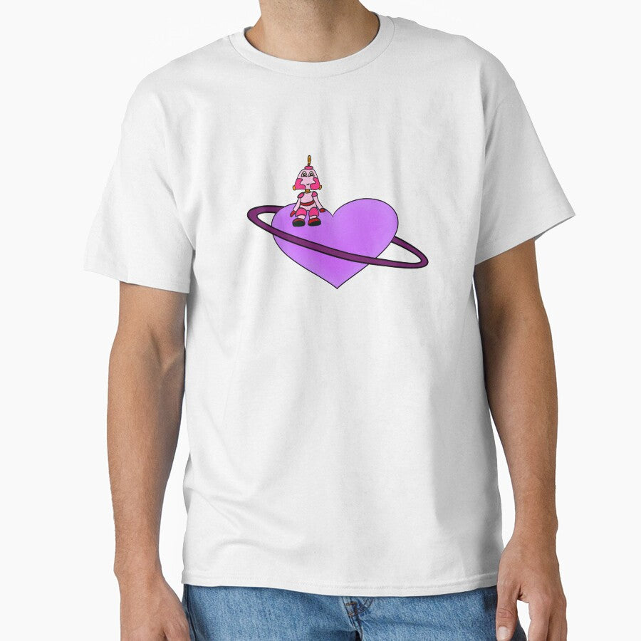 Valentine's heart planet with robot by BabyBots T-Shirts, Hoodie, Sweatshirt | BlankRebels.com (Image 1)