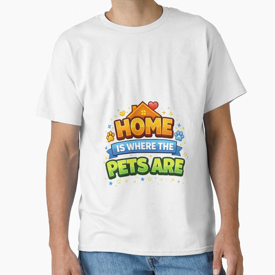 Home Is Where the Pets Are – Cute Pet Lover Quote Design by StyleLap T-Shirts, Hoodie, Sweatshirt | BlankRebels.com (Image 1)