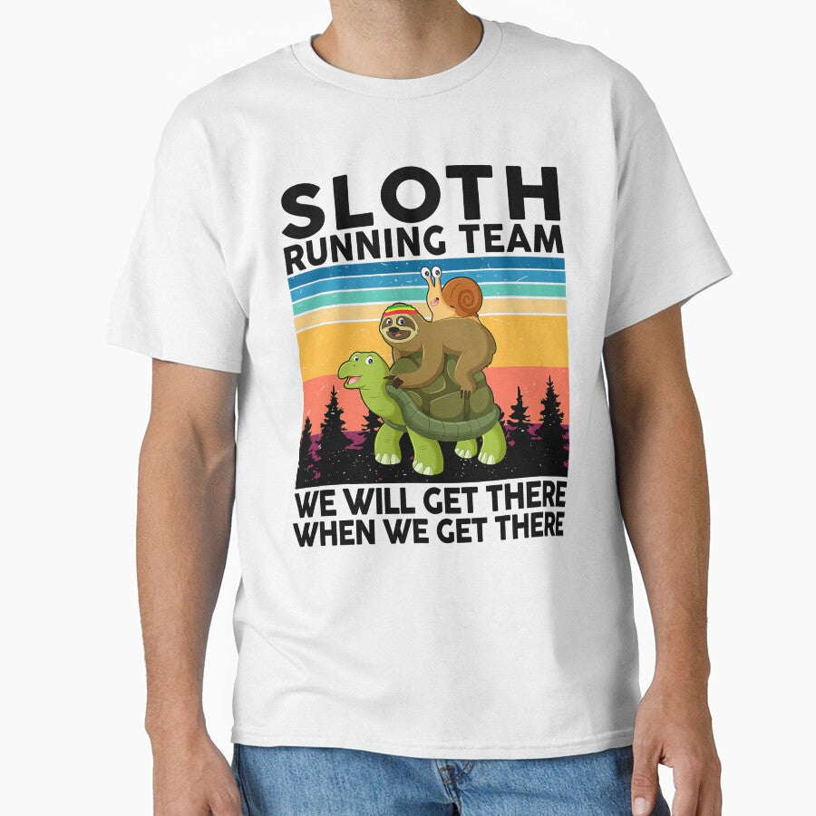 Funny Running-Shirt Sloth Running Team Women Men Kids by RobertKnow Hoodie, Sweatshirt | BlankRebels.com (Image 1)