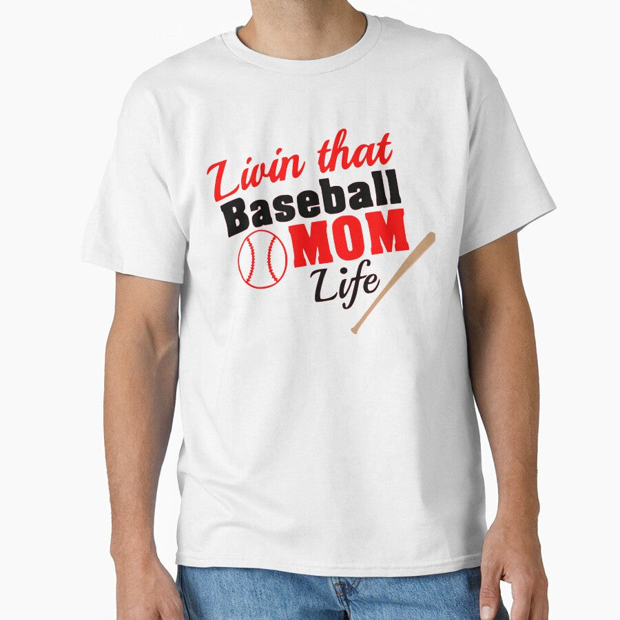 Livin that Baseball Mom Life by Kpnuts1 T-Shirts, Hoodie, Sweatshirt | BlankRebels.com (Image 1)