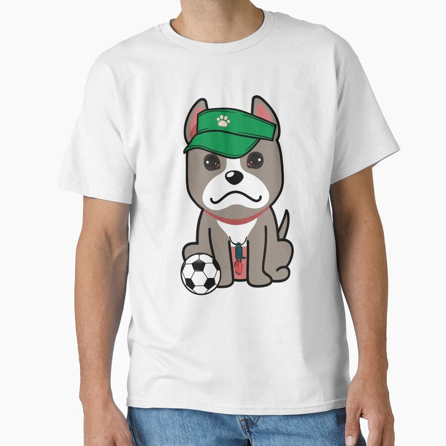 Soccer Player Grey Dog by Pet Station
