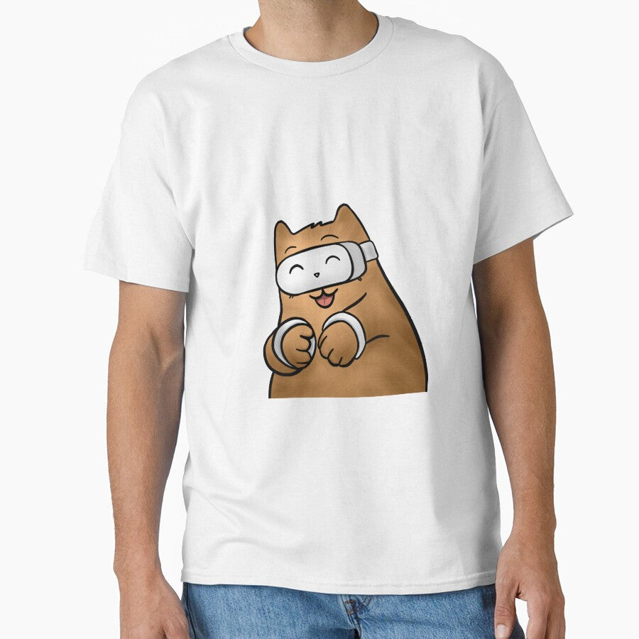 Gamer Cat Virtual Reality by purrfectdrawing T-Shirts, Hoodie, Sweatshirt | BlankRebels.com (Image 1)