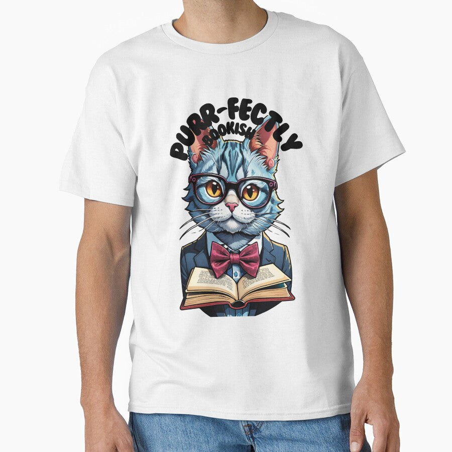 Purr-fectly Bookish by CozyThreadz T-Shirts, Hoodie, Sweatshirt | BlankRebels.com (Image 1)