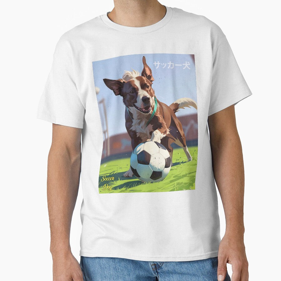 Dog playing soccer by caperaerik