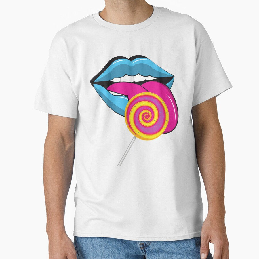 Colorful lollipop and tongue by Taleahsdesigns