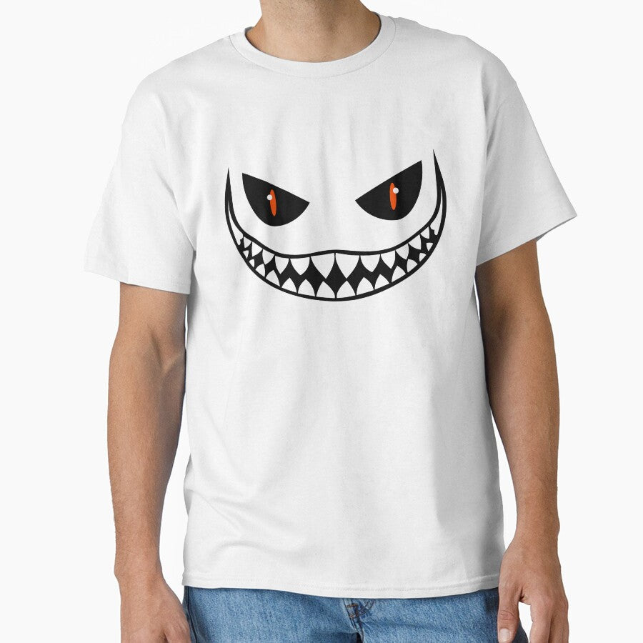 Black Cat with Glowing Orange Eyes | Spooky Halloween Aesthetic Design by Kabootri T-Shirts, Hoodie, Sweatshirt (Image 1)
