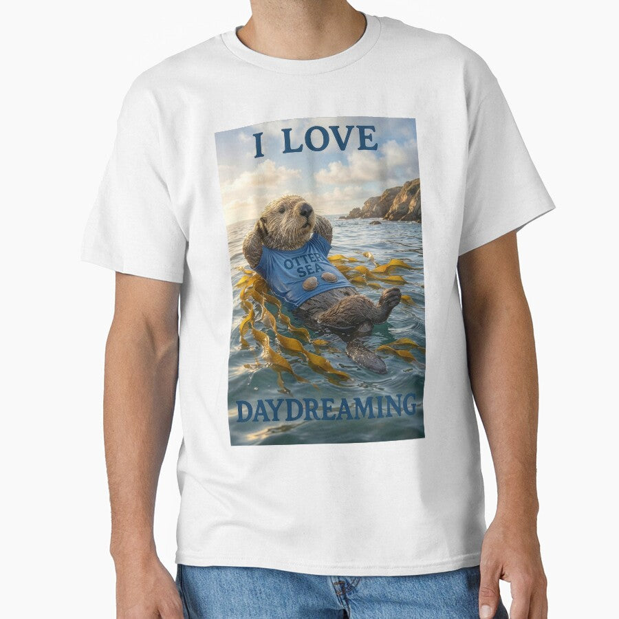 Otter Loves Daydreaming by Tridentulus T-Shirts, Hoodie, Sweatshirt | BlankRebels.com (Image 1)