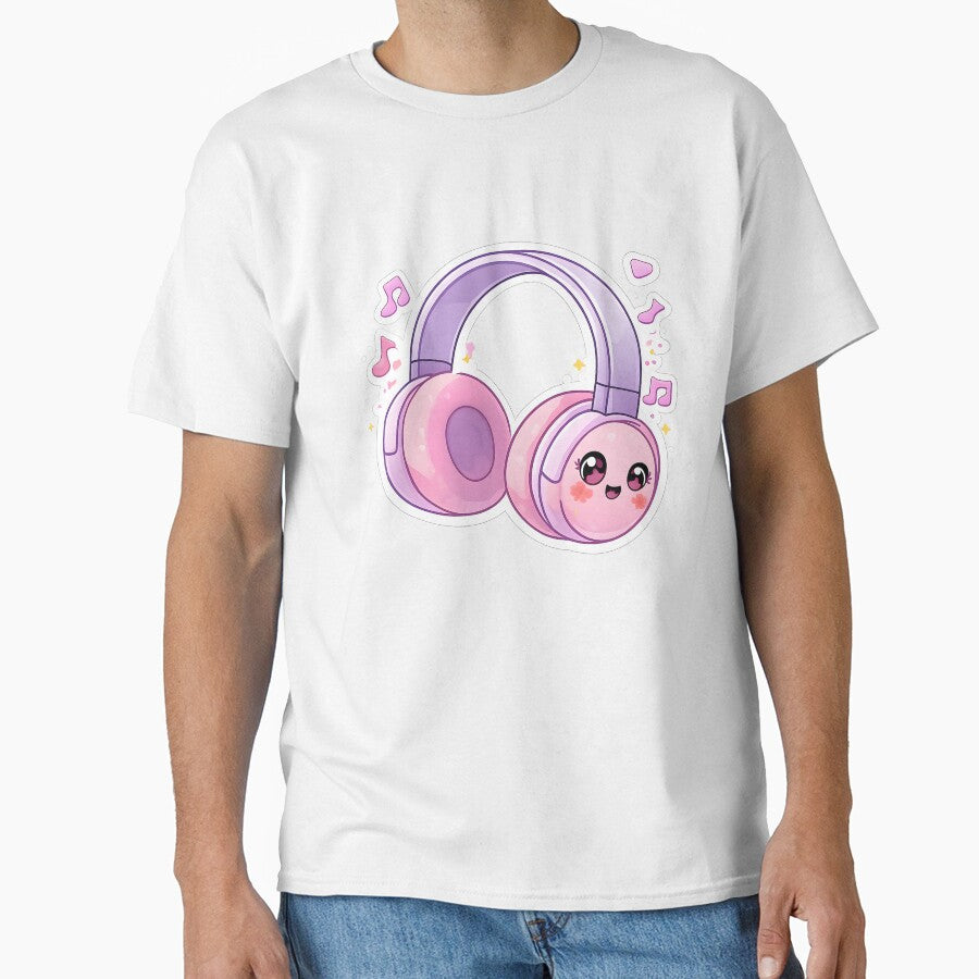 Cute Kawaii Headphones – Music Lover Aesthetic Sticker by DesignEG