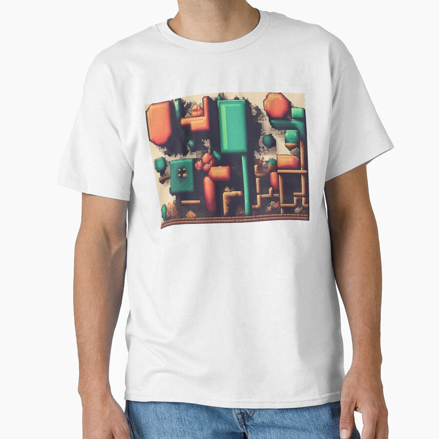 Pixelated Machinery Abstract Art T-Shirts, Hoodie, Sweatshirt