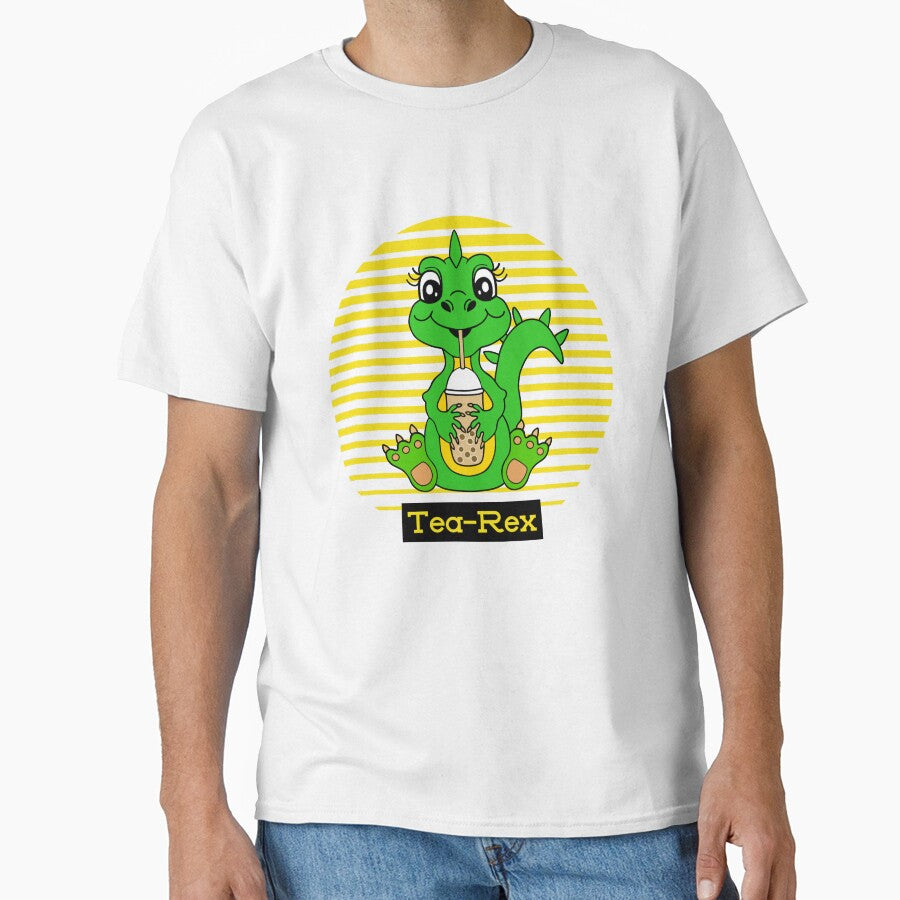 Cute Green Dinosaur Bubble Tea Pun by Sartoris Art T-Shirts, Hoodie, Sweatshirt | BlankRebels.com (Image 1)