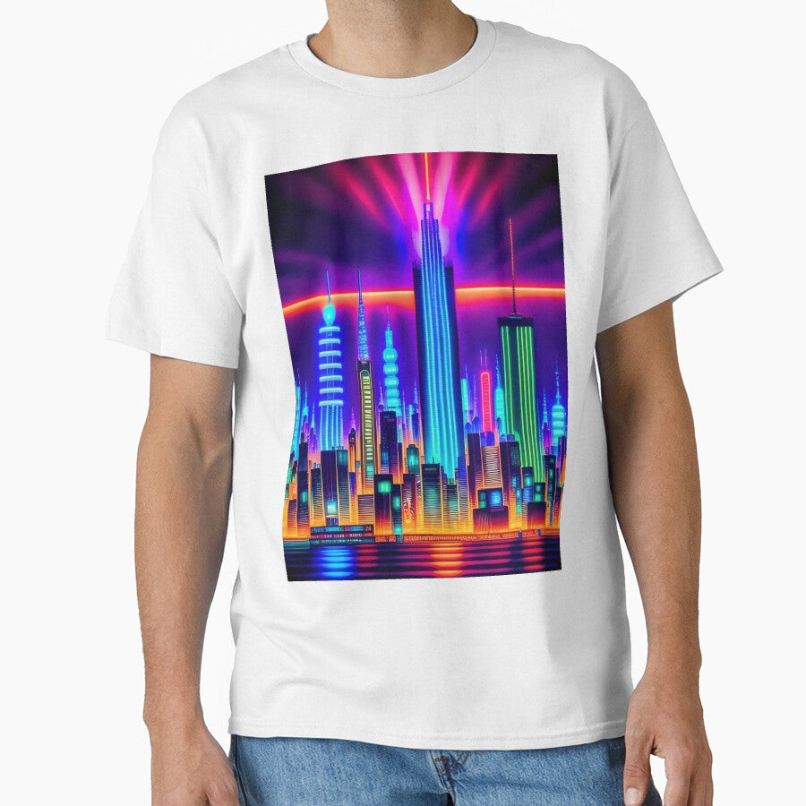 Kaleidoscope City: Abstract Futuristic Skyline by Esterlane T-Shirts, Hoodie, Sweatshirt | BlankRebels.com (Image 1)
