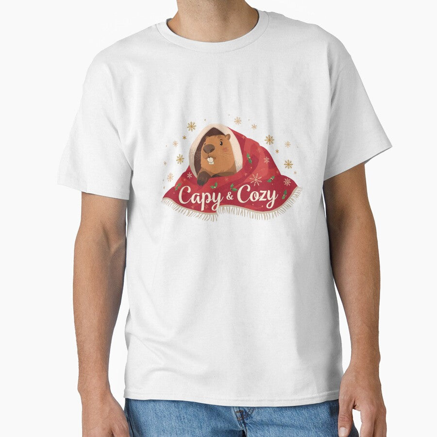 Capy and Cozy – Cute Capybara Winter Vibes Design by Two bro's shop T-Shirts, Hoodie, Sweatshirt | BlankRebels.com (Image 1)