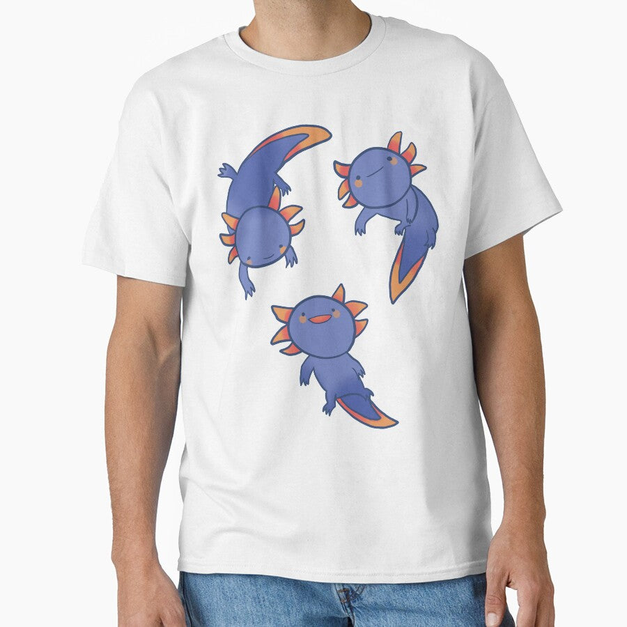 Cute blue axolotls by Mayarart T-Shirts, Hoodie, Sweatshirt | BlankRebels.com (Image 1)
