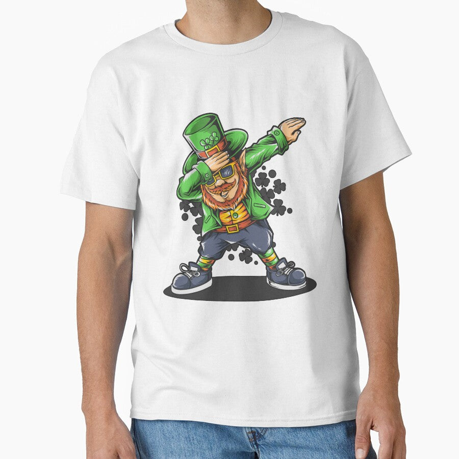 Dabbing st. patrick's day bearded man in glasses and hat by king's Outfit T-Shirts, Hoodie, Sweatshirt (Image 1)