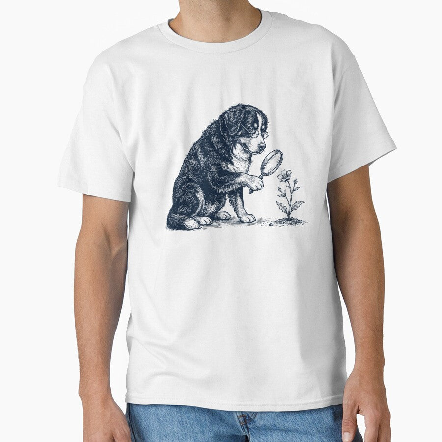 Vintage Bernese Mountain Dog Botanist Flower Dog Mom Dad by DoodleTortle T-Shirts, Hoodie, Sweatshirt (Image 1)