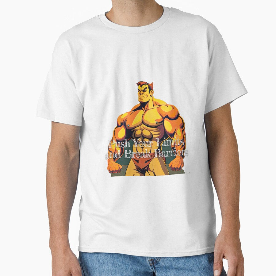 Push Your Limits and Break BarriersDesignBodybuilding Fitness Gym Workout Exercise Merch Print Design by... (Image 1)