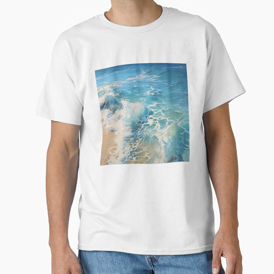 Blue ocean waves and sand by SunMoonMilk T-Shirts, Hoodie, Sweatshirt | BlankRebels.com (Image 1)