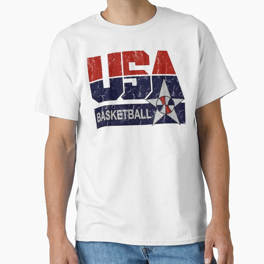Vintage USA Bball America Basketball by DestiniHill T-Shirts, Hoodie, Sweatshirt | BlankRebels.com (Image 1)