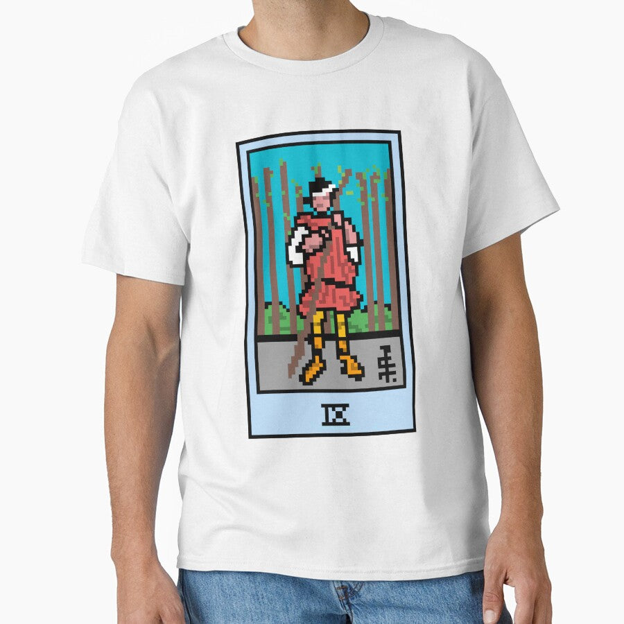 Wait Is This Pixel Art Tarot? Yellow Minor Arcana 'Nine Wands' ( Stickers Other Accessories) T-Shirts, Hoodie, Sweatshirt
