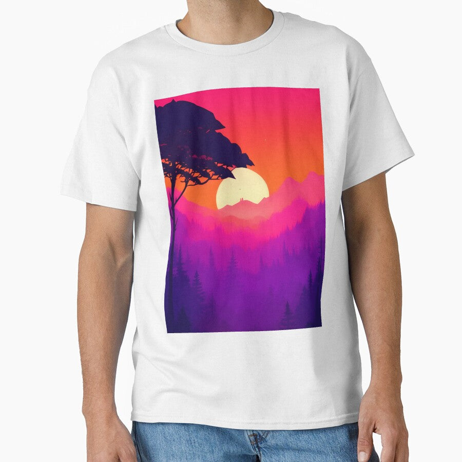 Enhance Your Home with Our Beautiful Collection of Minimalist Landscape Mountain View Sunrise Prints by supeart