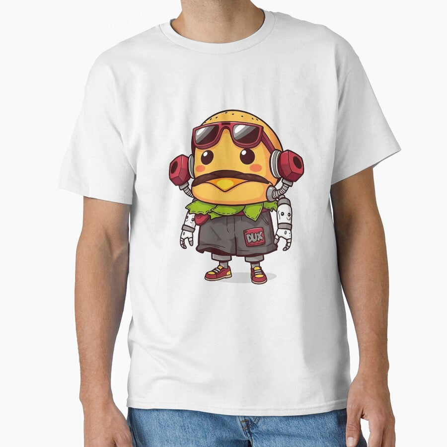 Cool Robot Burger Character Illustration by JavisSRDesign T-Shirts, Hoodie, Sweatshirt | BlankRebels.com (Image 1)
