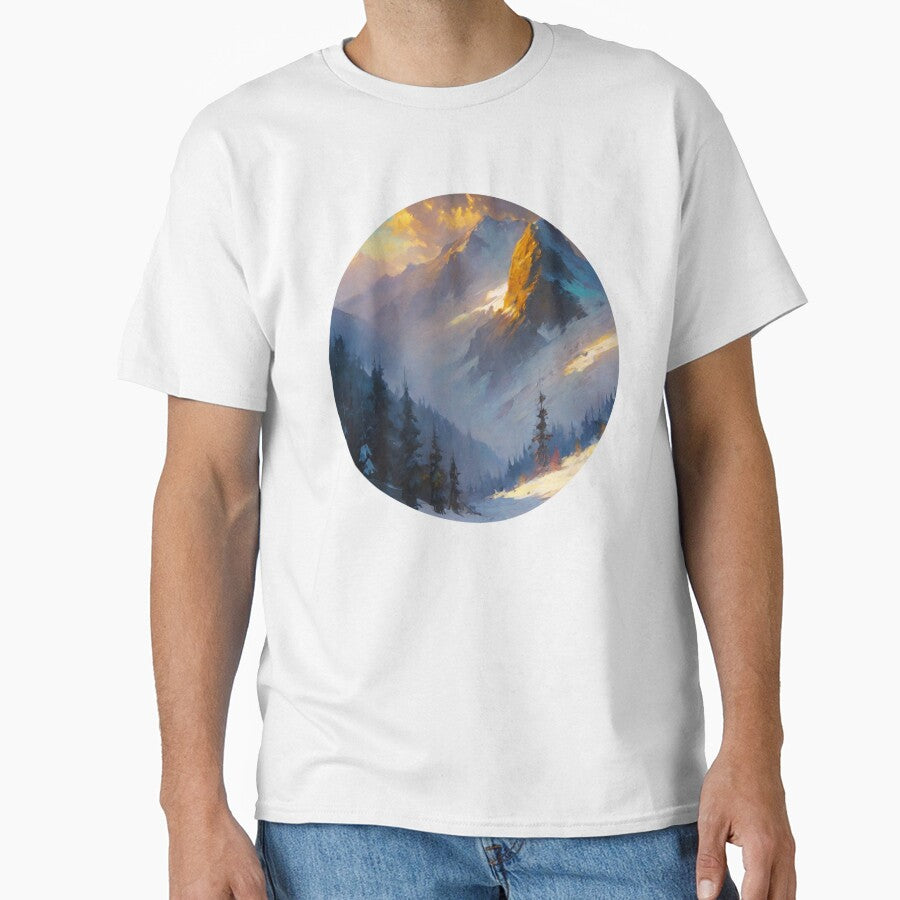 Sunny Winter Mountain by cr6zym1nd T-Shirts, Hoodie, Sweatshirt | BlankRebels.com (Image 1)
