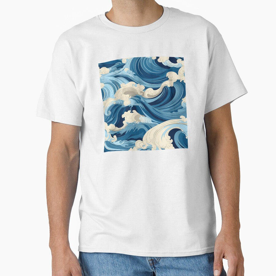 Ocean Waves Claymation Inspired Art #2 by CareToCanvas T-Shirts, Hoodie, Sweatshirt | BlankRebels.com (Image 1)