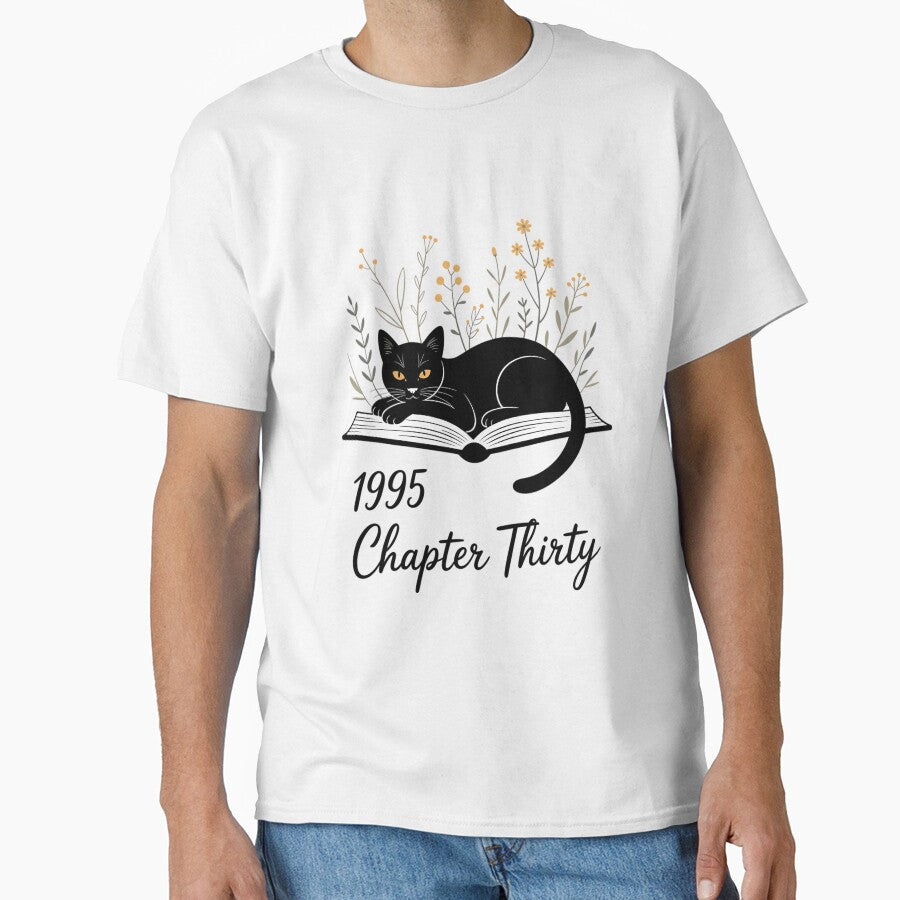 1995 Chapter Thirty Book Black Cat Lover 30th Birthday by TyraYoung T-Shirts, Hoodie, Sweatshirt | BlankRebels.com (Image 1)