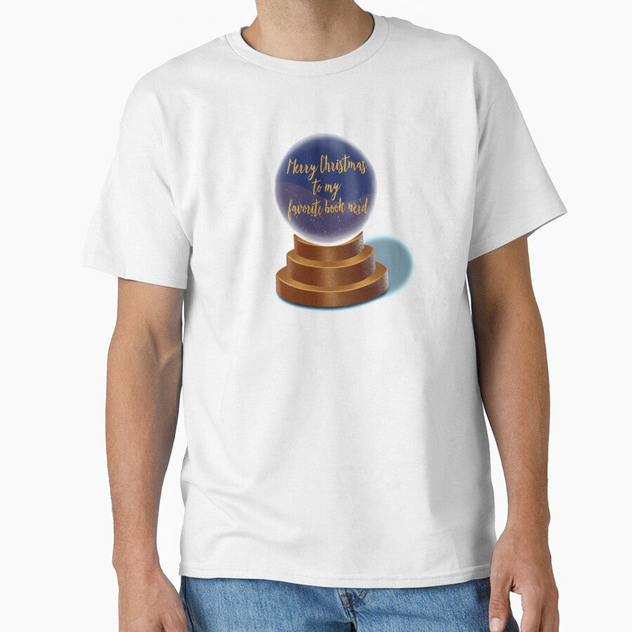 Merry Christmas Card Book Nerd Snowglobe Design by shoppingwithG T-Shirts, Hoodie, Sweatshirt | BlankRebels.com (Image 1)