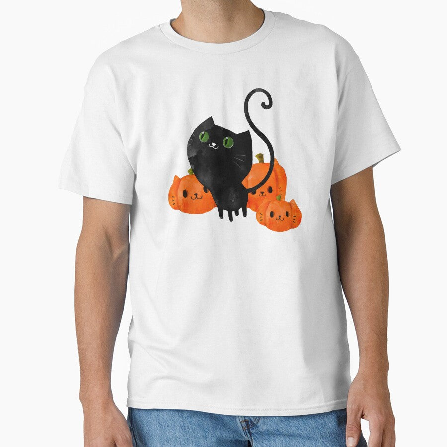 Black Halloween Kitty Cat by colonelle T-Shirts, Hoodie, Sweatshirt | BlankRebels.com (Image 1)