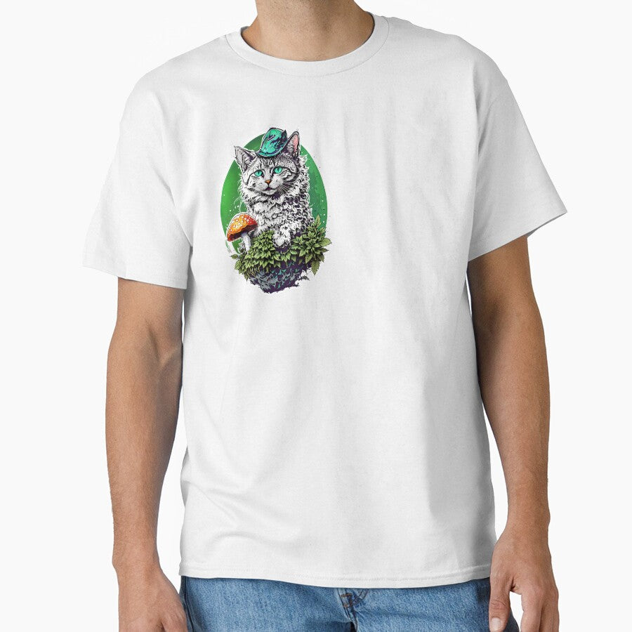 St Patty's Kitten cat, green eyes, mushroom cap by wojysmokes T-Shirts, Hoodie, Sweatshirt | BlankRebels.com (Image 1)