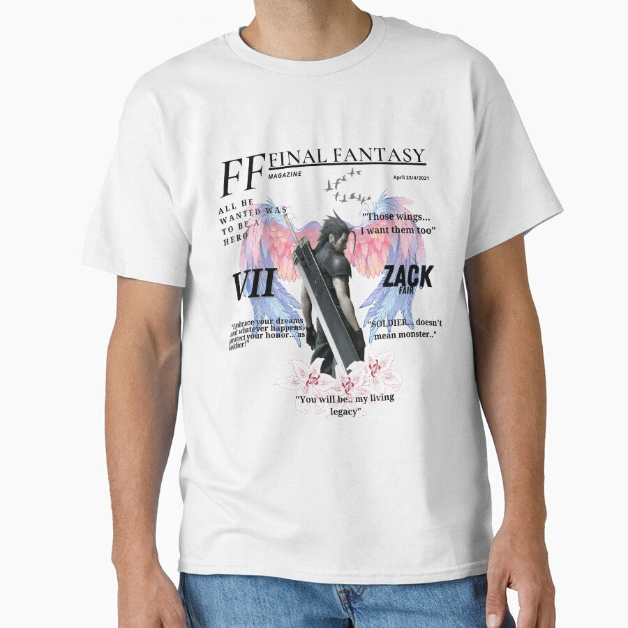 Zack fair FF7 magazine by Gabrielaxel300 T-Shirts, Hoodie, Sweatshirt | BlankRebels.com (Image 1)