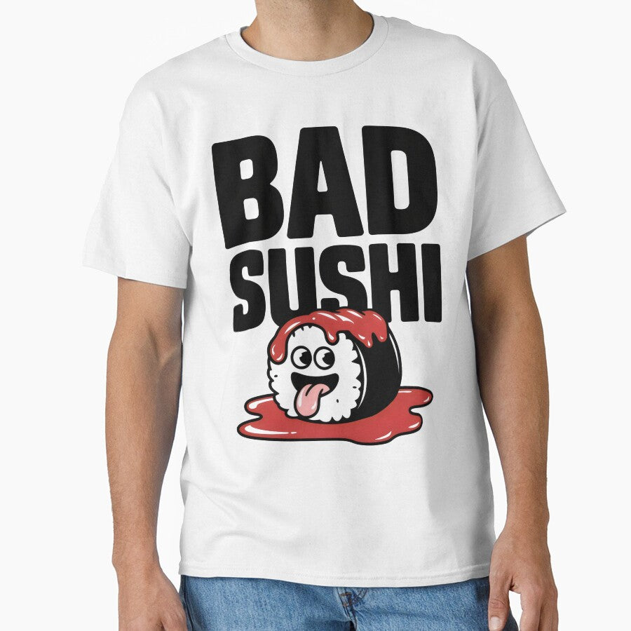 Bad Sushi - Cute Kawaii Sushi with Sauce by Prime-Studio T-Shirts, Hoodie, Sweatshirt | BlankRebels.com (Image 1)