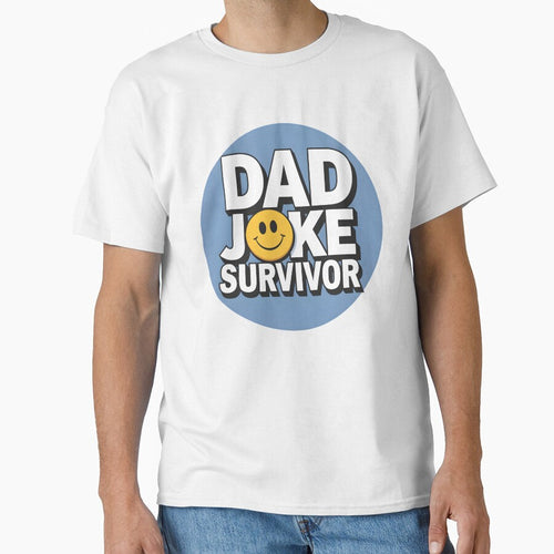 "Dad Joke Survivor" Cute Smiley Face Design | Funny Father's Day Humor by MillennialVibe