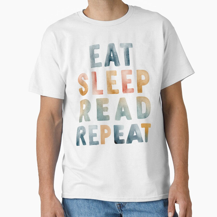 Eat Sleep Read Repeat – Bold Minimalist Typography for Book Lovers by chi3-jp T-Shirts, Hoodie, Sweatshirt (Image 1)