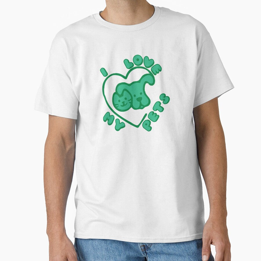 I Love My Pets Cat Dog Owner Heart Green by everything4eva T-Shirts, Hoodie, Sweatshirt | BlankRebels.com (Image 1)