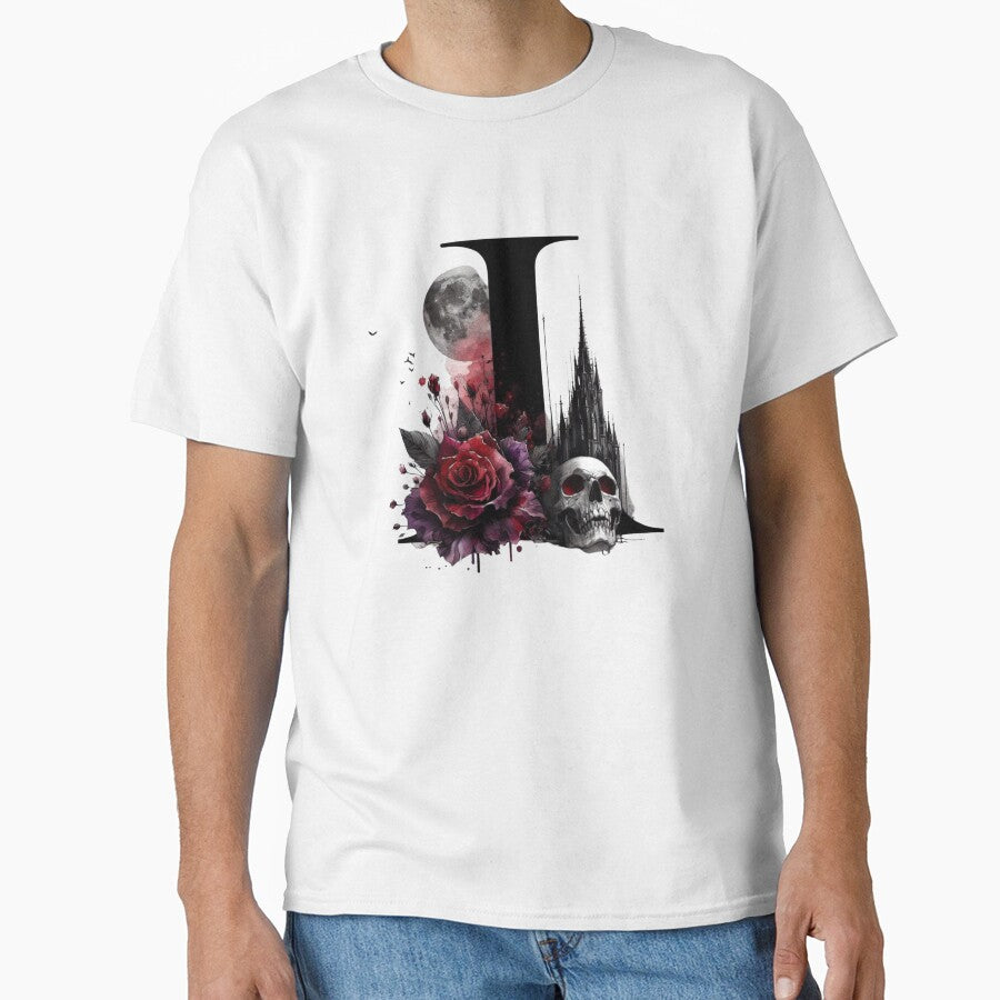 Gothic Halloween Skull and Roses I by CultDigHoriz T-Shirts, Hoodie, Sweatshirt | BlankRebels.com (Image 1)