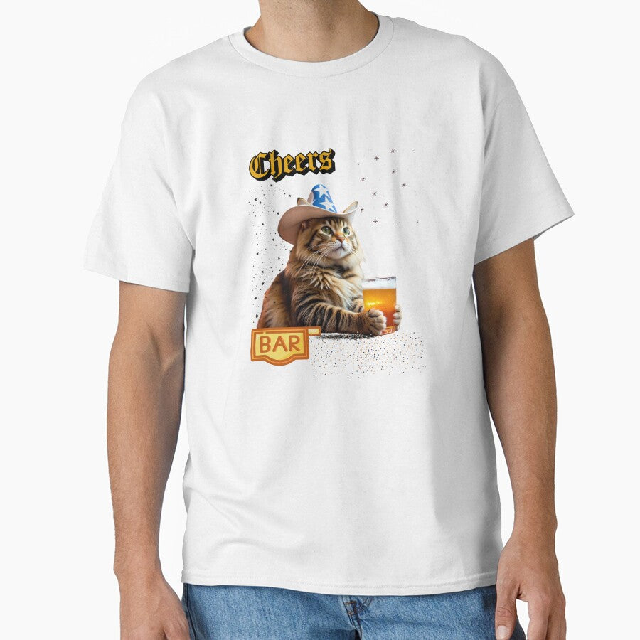 cowboy cat with stars and a drink by GinnyGi T-Shirts, Hoodie, Sweatshirt | BlankRebels.com (Image 1)